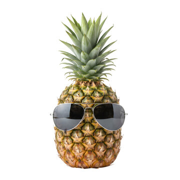 Cool Pineapple Wearing Aviator Sunglasses - Summer Concept