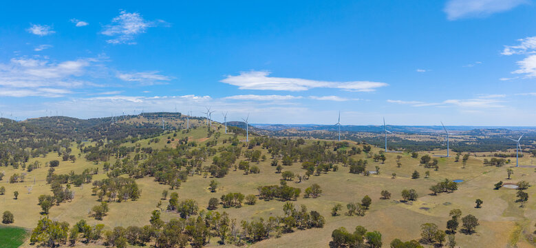 White Rocks Windfarm outside Glen Innes, New South Wales, Australia