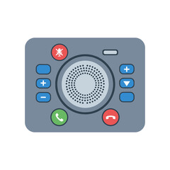 Obraz premium Modern remote control buttons vector illustration isolated on gray background