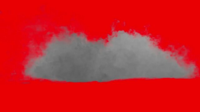 Ground Smoke explosion animation Red Screen