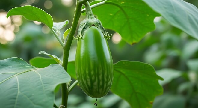 Vibrant Purple Eggplant on White Background