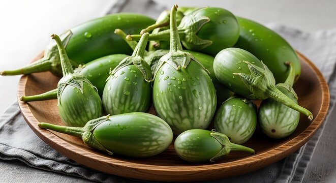 Vibrant Purple Eggplant on White Background