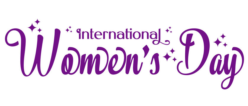 Happy Women&rsquo;s Day Text PNG Transparent Typography Design