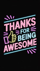 Obraz premium Colorful glowing neon sign with 