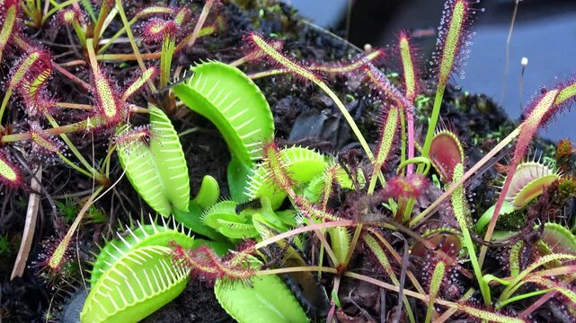 The Venus flytrap (Dionaea muscipula) is a carnivorous plant species.