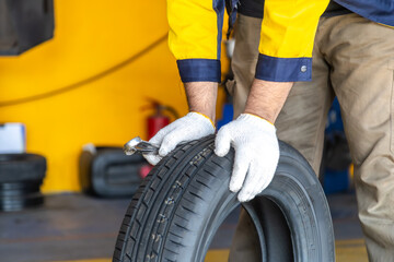 Fototapeta premium Auto repair shop, small business owner, garage, technology, diversity couple Indian and African woman work together, collaborative teamwork, confident service skills, automobile service workshop.