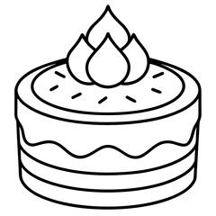 Matcha Cake line art vector (1)