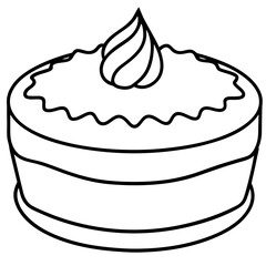 Matcha Cake line art vector (1)