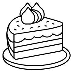 Matcha Cake line art vector (1)