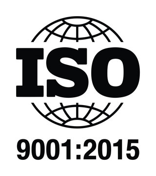 Vector logo of iso with text indicating standards