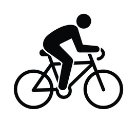 Obraz premium Vector of a person riding a bicycle with large wheels