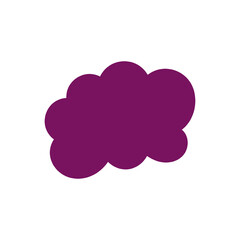 Obraz premium A cluster of purple clouds floating in the sky isolated on transparent background