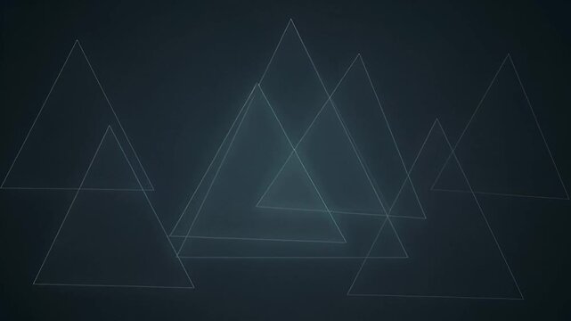 Drifting triangle outline overlay with slow positional shift and gentle fade