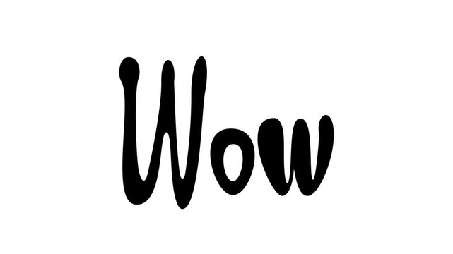 The word Wow in a playful, handwritten font, expressing surprise and excitement on a clean white background.