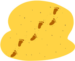 Footprints in the sand 