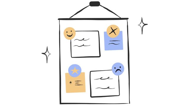 A cartoon vector illustration of a bird house and a residential home designed as a creative business icon symbol on a blank paper document