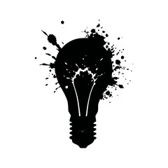Creative innovation concept with light bulb silhouette filled with abstract shapes, idea inspiration, bright technology symbol, modern business thinking, concept illustration for creativity and invent © SHISHIR BARMAN