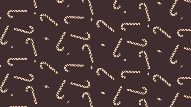 Seamless Christmas Candy Pattern | Animated Holiday Background