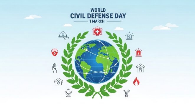 Global celebration of world civil defense day on march first