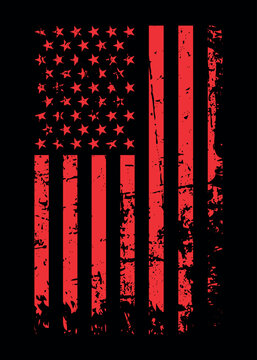 Remember Everyone Deployed Red Friday USA Flag Graphic.