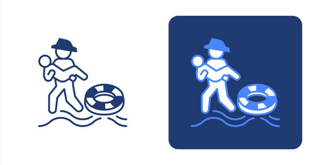 Rescue Operation icon, with contrast background.