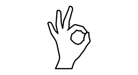 Obraz premium Outline human hand making 