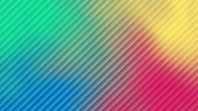 Vibrant Multicolored Diagonal Stripes with Gradient Effect and Parallel Lines