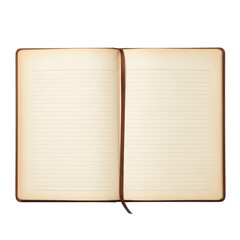 An open book with blank pages ready to be filled with thoughts and ideas isolated on transparent background