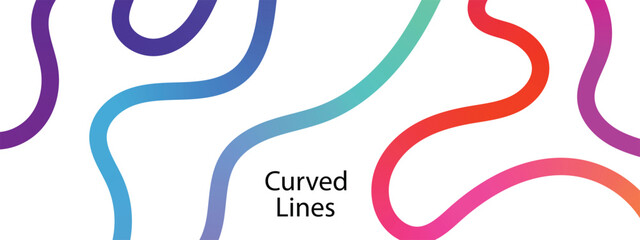 colorful gradient curved line.