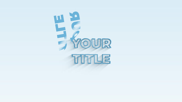3D Outline Page Turn Typography Animation Title Wide