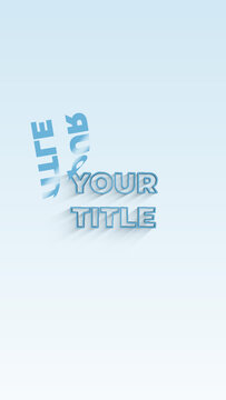 3D Outline Page Turn Typography Animation Title Vertical