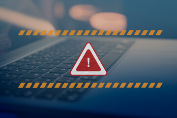 Malware attack virus alert , malicious software infection , cyber security awareness
