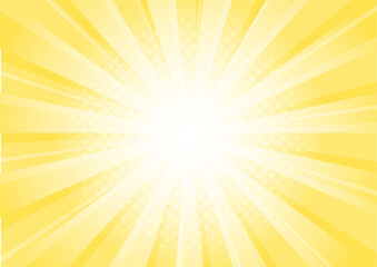 金色・黄色のサンバースト・集中線
