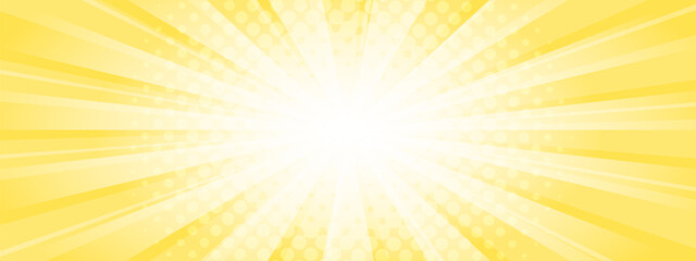 金色・黄色のサンバースト・集中線