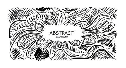 Obraz premium Abstract Hand Drawn Explosion of Lines and Shapes.