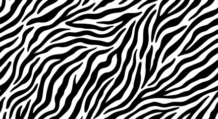 Black and white zebra stripes pattern seamless texture.