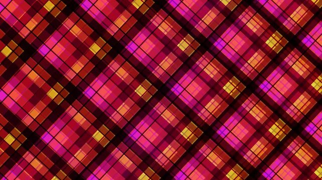 Abstract Tartan Moire Pattern Background 4K &ndash; Geometric Interference Motion Loop