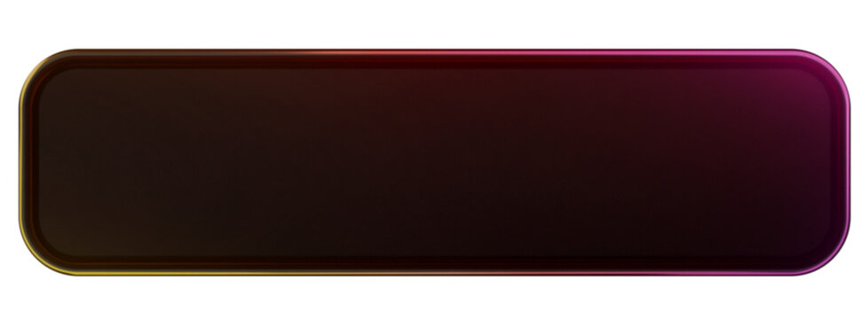 Transparent Glass Button Panel with Gradient Glow Isolated PNG