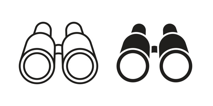 Binoculars icon symbol design template. Vector 10 eps.