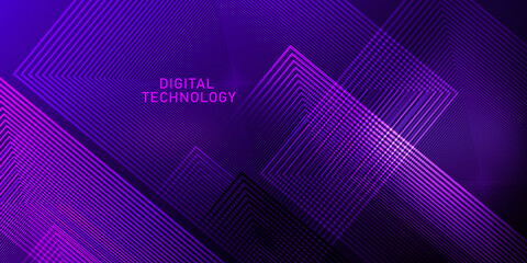 2d illustration Abstract futuristic electronic circuit technology background