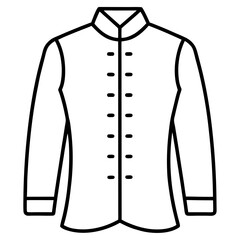 Nehru Jacket line art vector