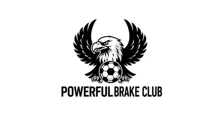 Obraz premium Eagle Soccer Club Logo with Powerful Brake Club Text