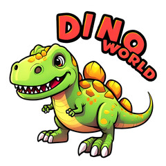Fototapeta premium Cartoon Dinosaur Dino World Illustration