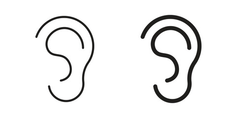 Fototapeta premium Ear icon symbol design template. Vector 10 eps.