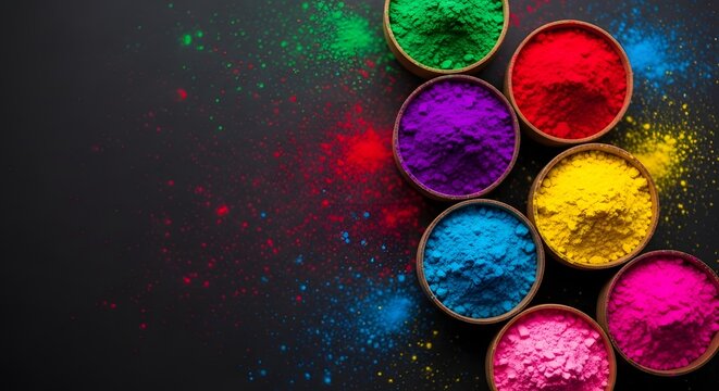 Vibrant holi festival colors celebration background