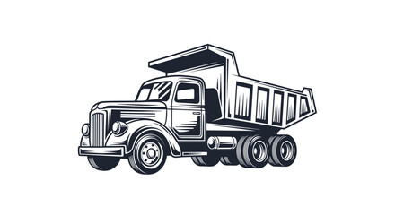 Vintage Dump Truck - Retro Construction Vehicle. © nizar