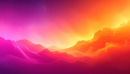 Obraz premium Orange to Magenta Neon Gradient Background with Soft Blur Effect High Resolution