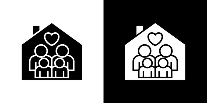 Family Icon Sheet Black And White