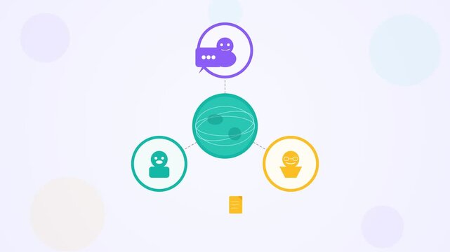 Abstract illustration of remote collaboration and communication concept  