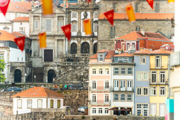 Obraz premium Old Town of Porto Viewed from the Douro River, Portugal